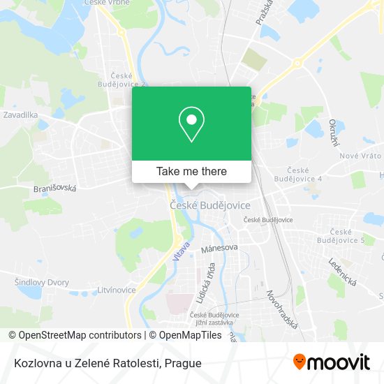 Kozlovna u Zelené Ratolesti map
