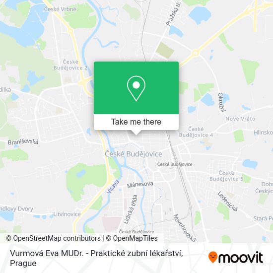 Vurmová Eva MUDr. - Praktické zubní lékařství map
