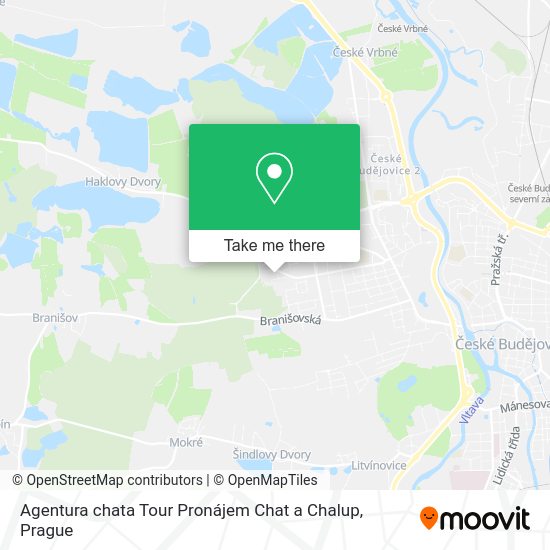 Карта Agentura chata Tour Pronájem Chat a Chalup