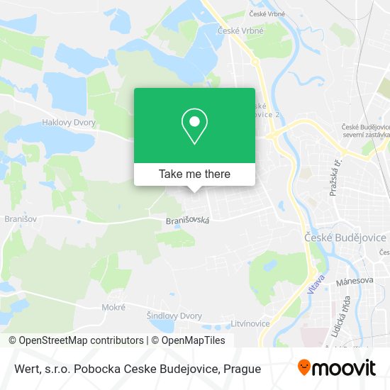 Карта Wert, s.r.o. Pobocka Ceske Budejovice