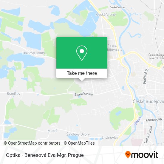 Карта Optika - Benesová Eva Mgr