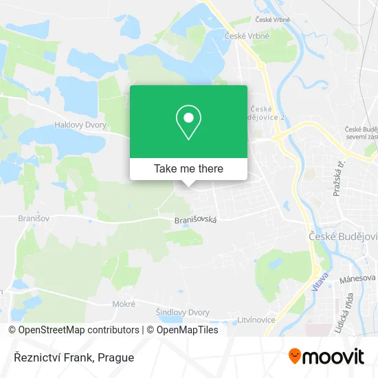Карта Řeznictví Frank