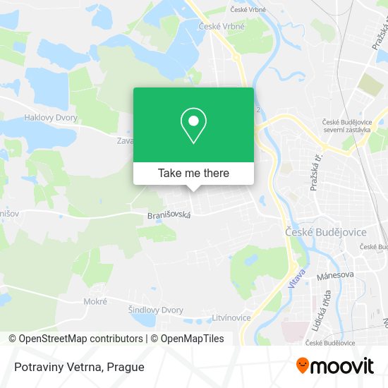 Карта Potraviny Vetrna