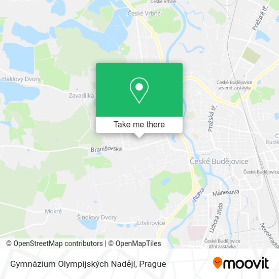 Gymnázium Olympijských Nadějí map