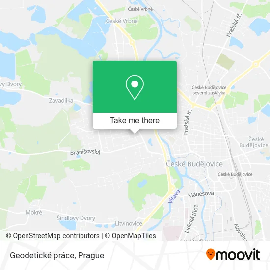 Карта Geodetické práce