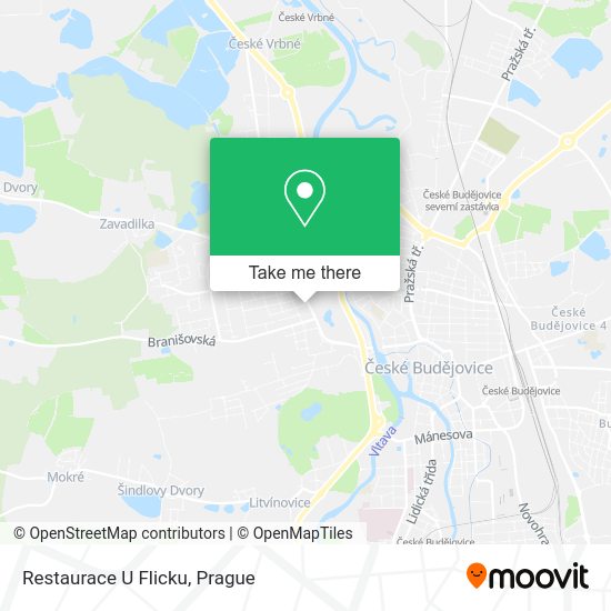 Карта Restaurace U Flicku