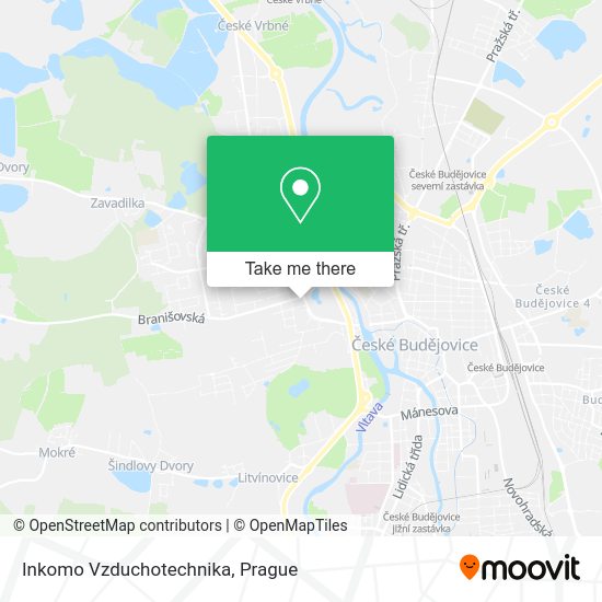 Карта Inkomo Vzduchotechnika