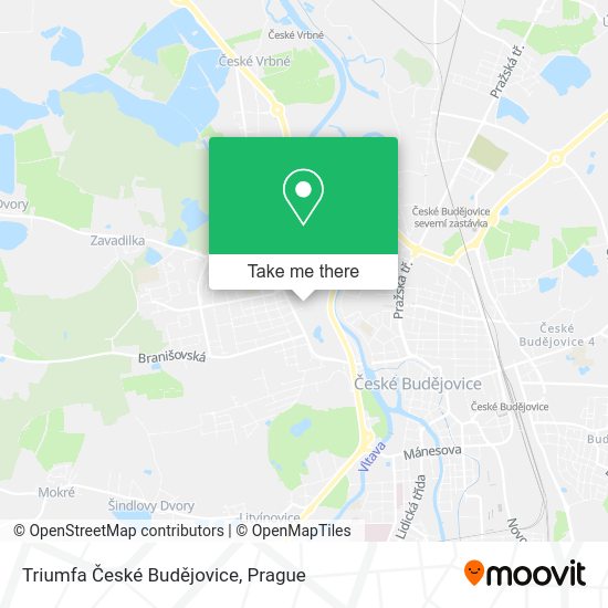 Triumfa České Budějovice map