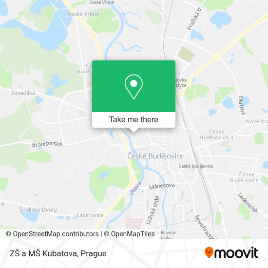 ZŠ a MŠ Kubatova map