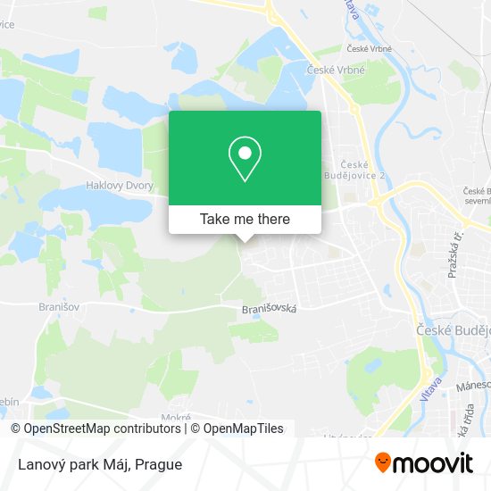 Lanový park Máj map