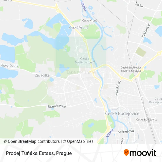 Карта Prodej Tuňáka Estass