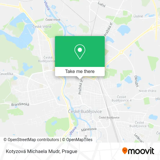 Карта Kotyzová Michaela Mudr