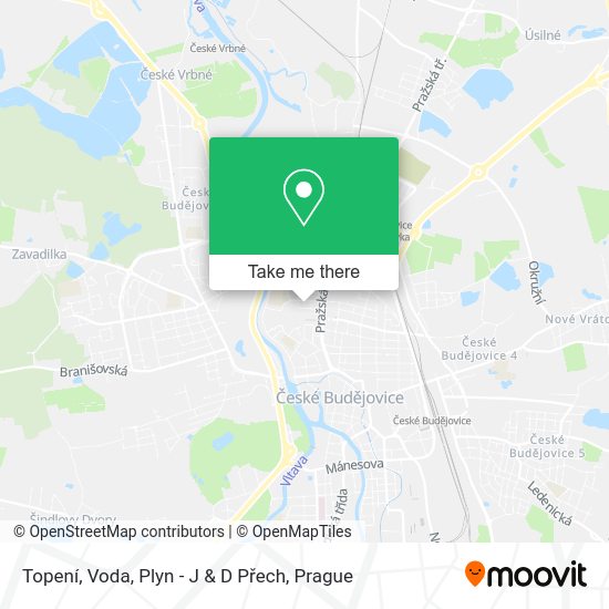 Topení, Voda, Plyn - J & D Přech map