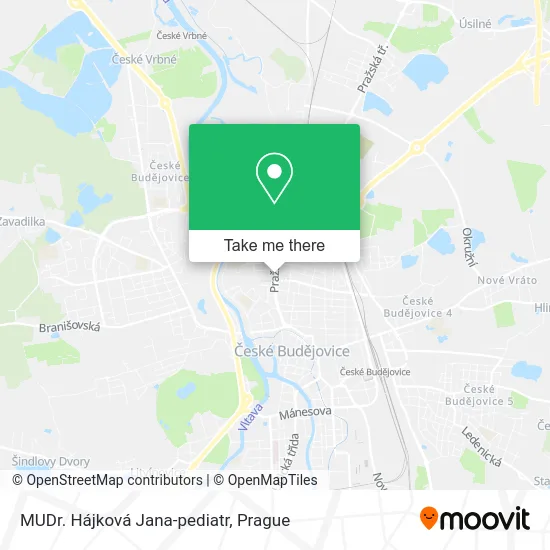 Карта MUDr. Hájková Jana-pediatr