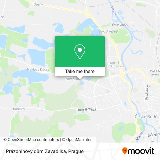 Карта Prázdninový dům Zavadilka