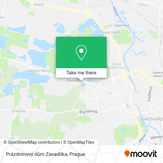 Карта Prázdninový dům Zavadilka