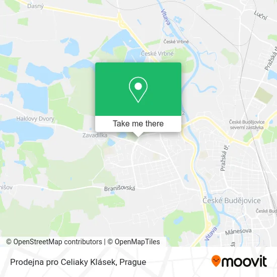 Карта Prodejna pro Celiaky Klásek