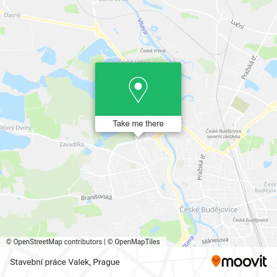 Карта Stavební práce Valek