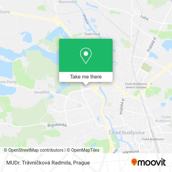 Карта MUDr. Trávníčková Radmila