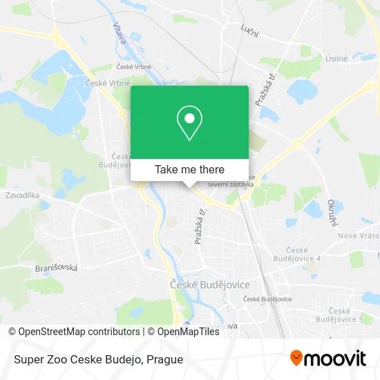 Карта Super Zoo Ceske Budejo