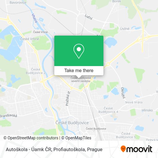 Autoškola - Úamk ČR, Profiautoškola map