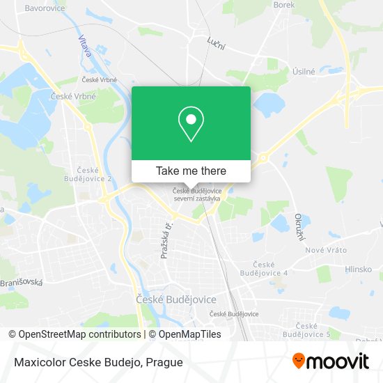 Карта Maxicolor Ceske Budejo