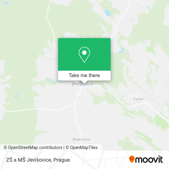 Карта ZŠ a MŠ Jevišovice