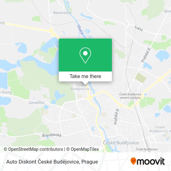 Auto Diskont České Budějovice map