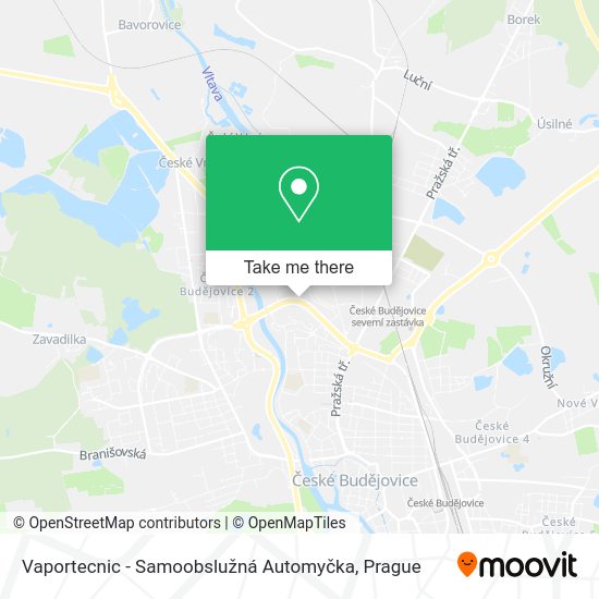 Карта Vaportecnic - Samoobslužná Automyčka