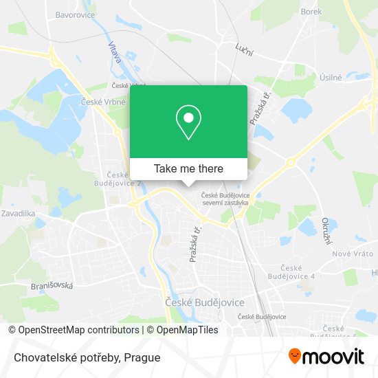 Карта Chovatelské potřeby