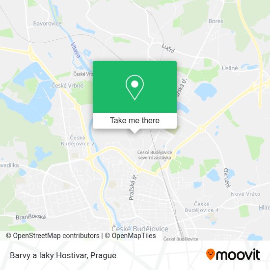 Карта Barvy a laky Hostivar