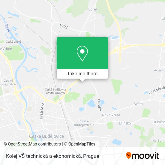 Карта Kolej VŠ technická a ekonomická