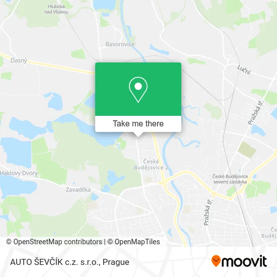 Карта AUTO ŠEVČÍK c.z. s.r.o.