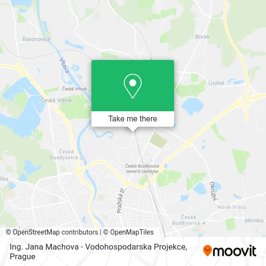 Карта Ing. Jana Machova - Vodohospodarska Projekce