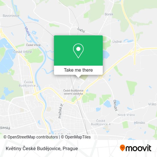 Květiny České Budějovice map