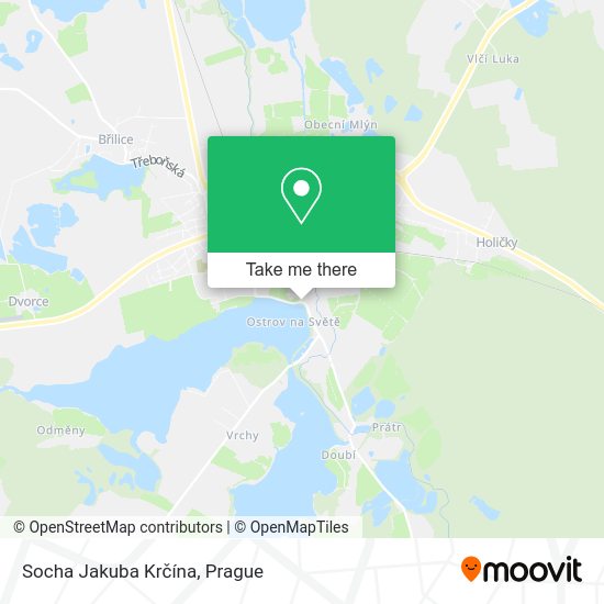 Socha Jakuba Krčína map