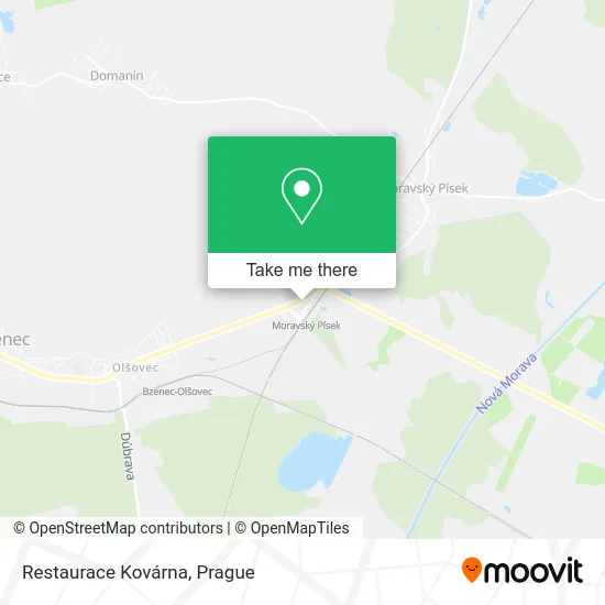 Карта Restaurace Kovárna
