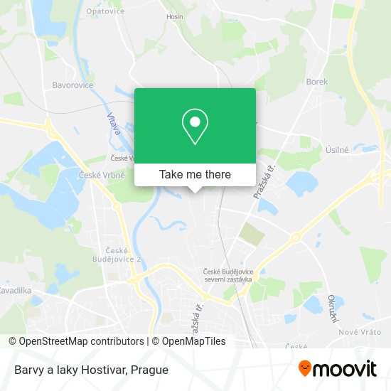 Карта Barvy a laky Hostivar