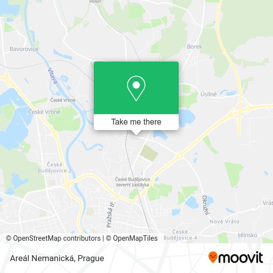 Areál Nemanická map