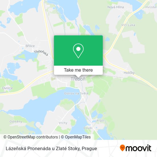 Lázeňská Pronenáda u Zlaté Stoky map