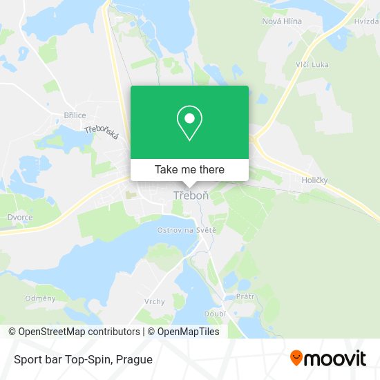 Карта Sport bar Top-Spin
