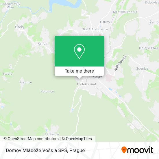 Карта Domov Mládeže Vošs a SPŠ