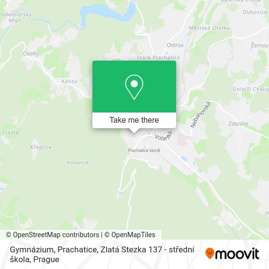Gymnázium, Prachatice, Zlatá Stezka 137 - střední škola map