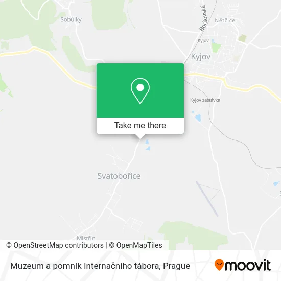 Карта Muzeum a pomník Internačního tábora
