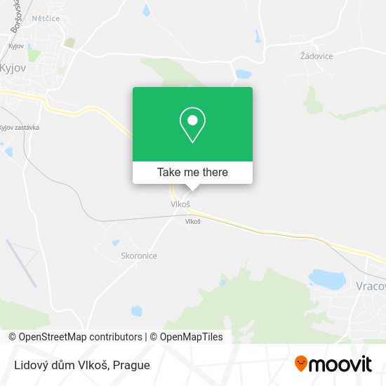 Lidový dům Vlkoš map
