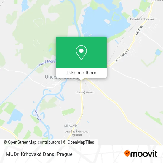 Карта MUDr. Krhovská Dana