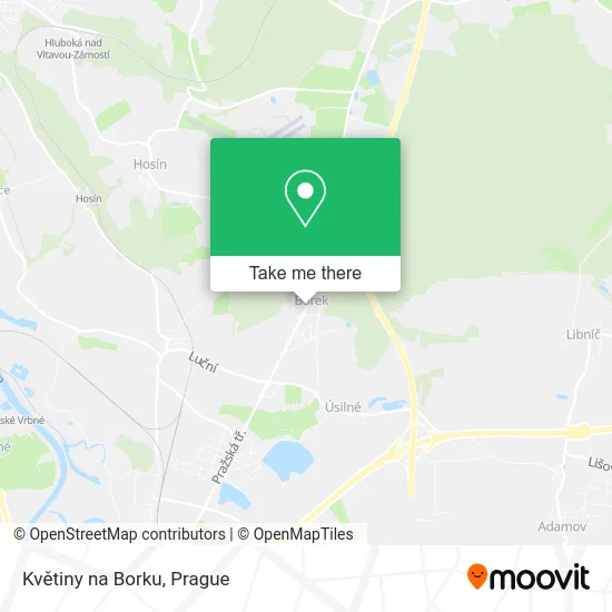 Květiny na Borku map