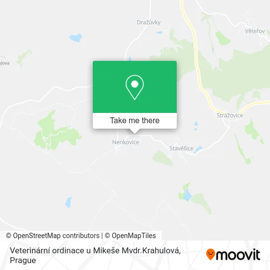 Карта Veterinární ordinace u Mikeše Mvdr.Krahulová