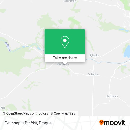 Карта Pet shop u Ptáčků