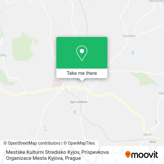 Mestske Kulturni Stredisko Kyjov, Prispevkova Organizace Mesta Kyjova map